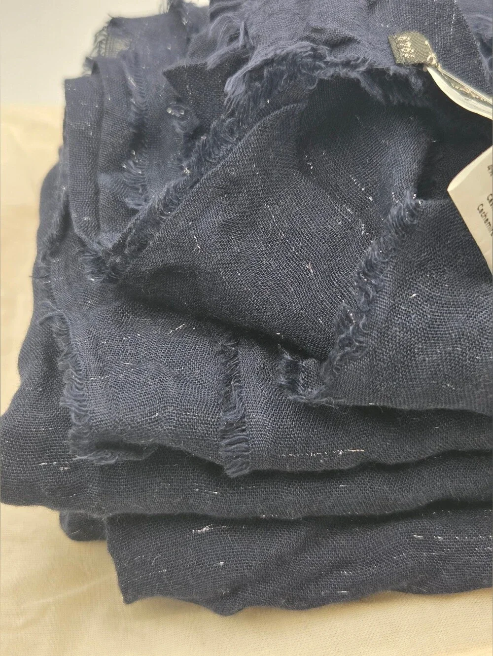 NWT Faliero Sarti Navy Metallic Diamantina Scarf.